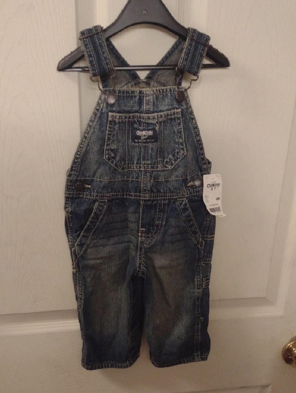 9m OshKosh Denim Overalls in  Blue Denim 100% Cotton New
